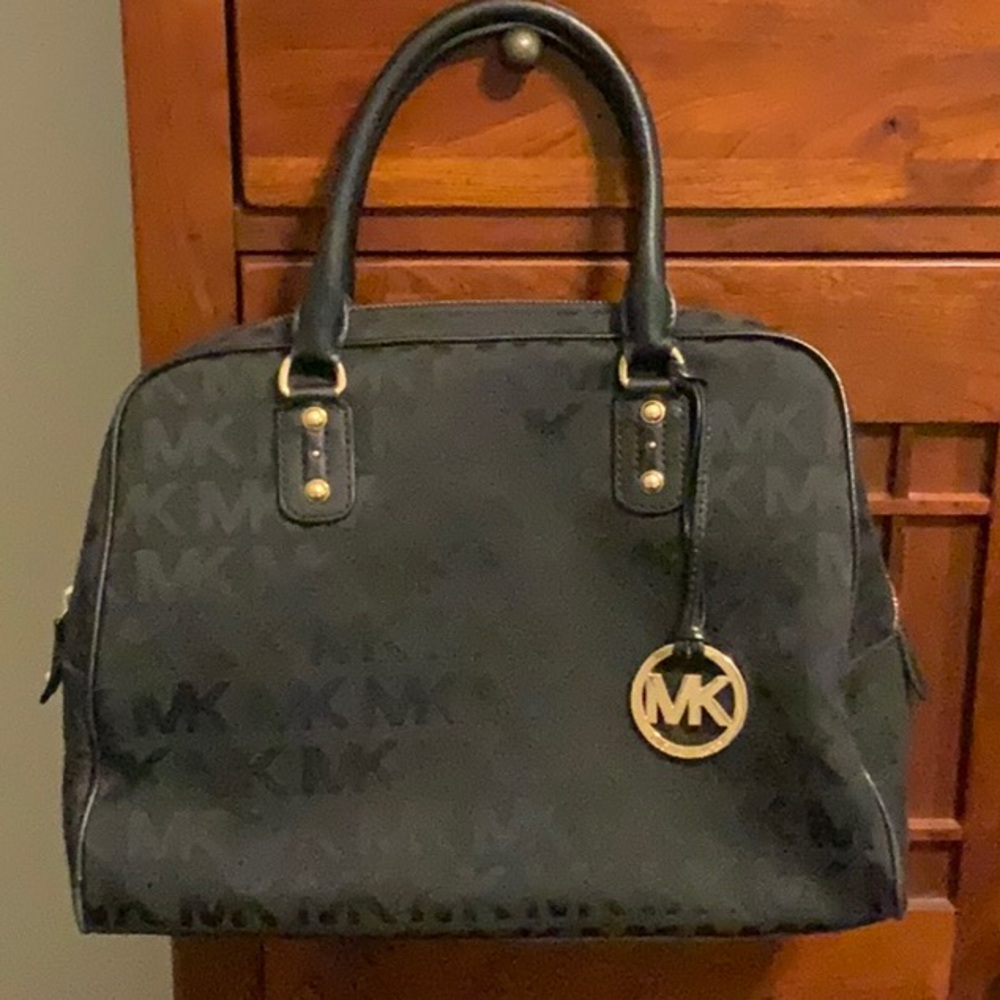 MK Handbag Purse MK Signature #38s2xmks3j Black